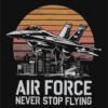 Air Force Sunset Jet T Shirt Design