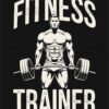 Classic Fitness Trainer Silhouette T Shirt Design