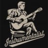 Classic Instrumentalist Guitarist Silhouette T Shirt Design