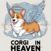 Corgi in Heaven T Shirt Design