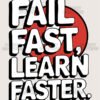 Fail Fast Learn Faster Cartoon Style T Shirt Design