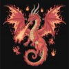 Fiery Dragon Frenzy T Shirt Design