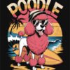 Retro Beach Poodle T Shirt Design