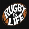 Rugby is Life 3D Ball T Shirt Design
