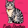 Stylish Exotic Shorthair Cat T Shirt Design