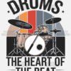 The Heart of the Beat Classic T Shirt Design for Musicians