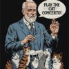 Vintage Cat Concerto Music Teacher T Shirt Design