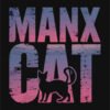 Vintage Manx Cat Silhouette T shirt Design