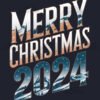 Vintage Merry Christmas 2024 T Shirt Design PNG